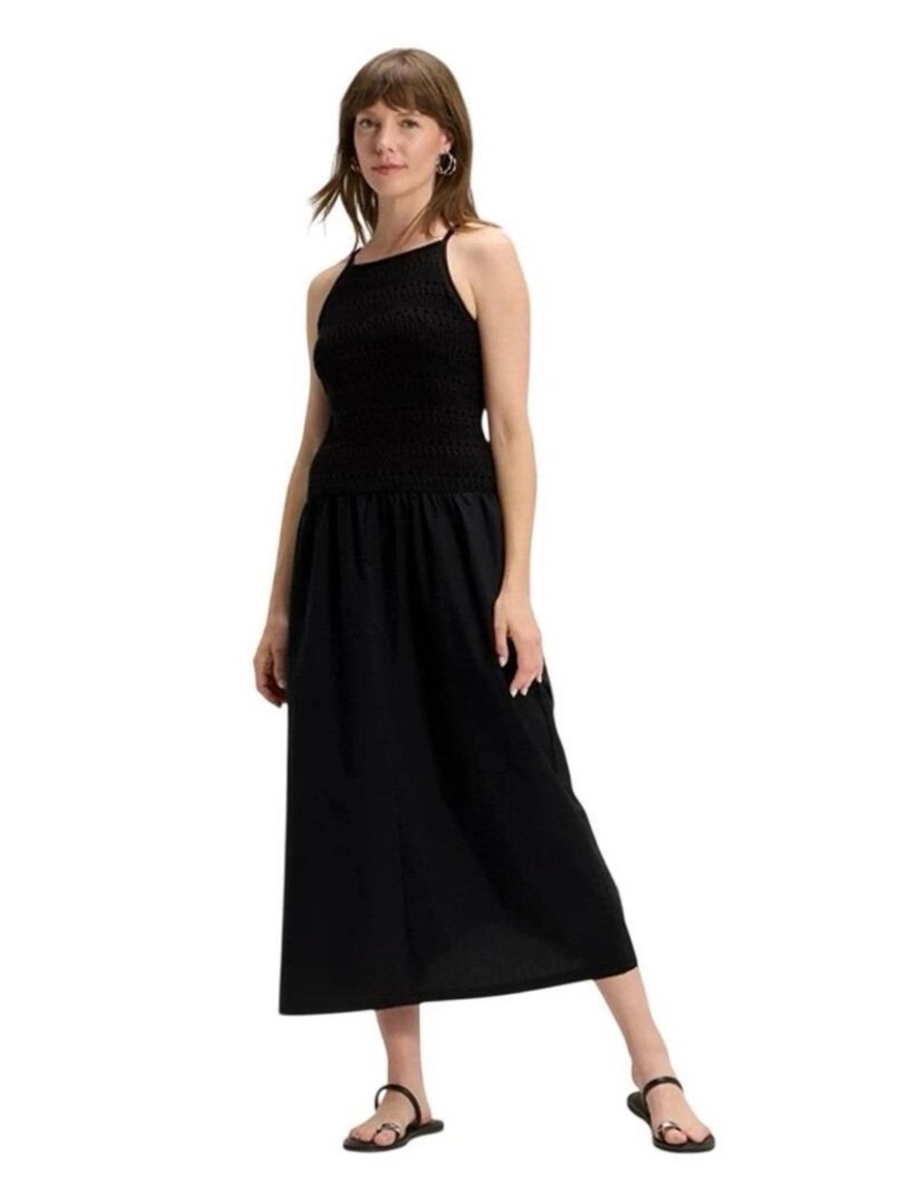 Universal Thread Crotchet Knit Drop Midi Dress w/Pockets Size XS